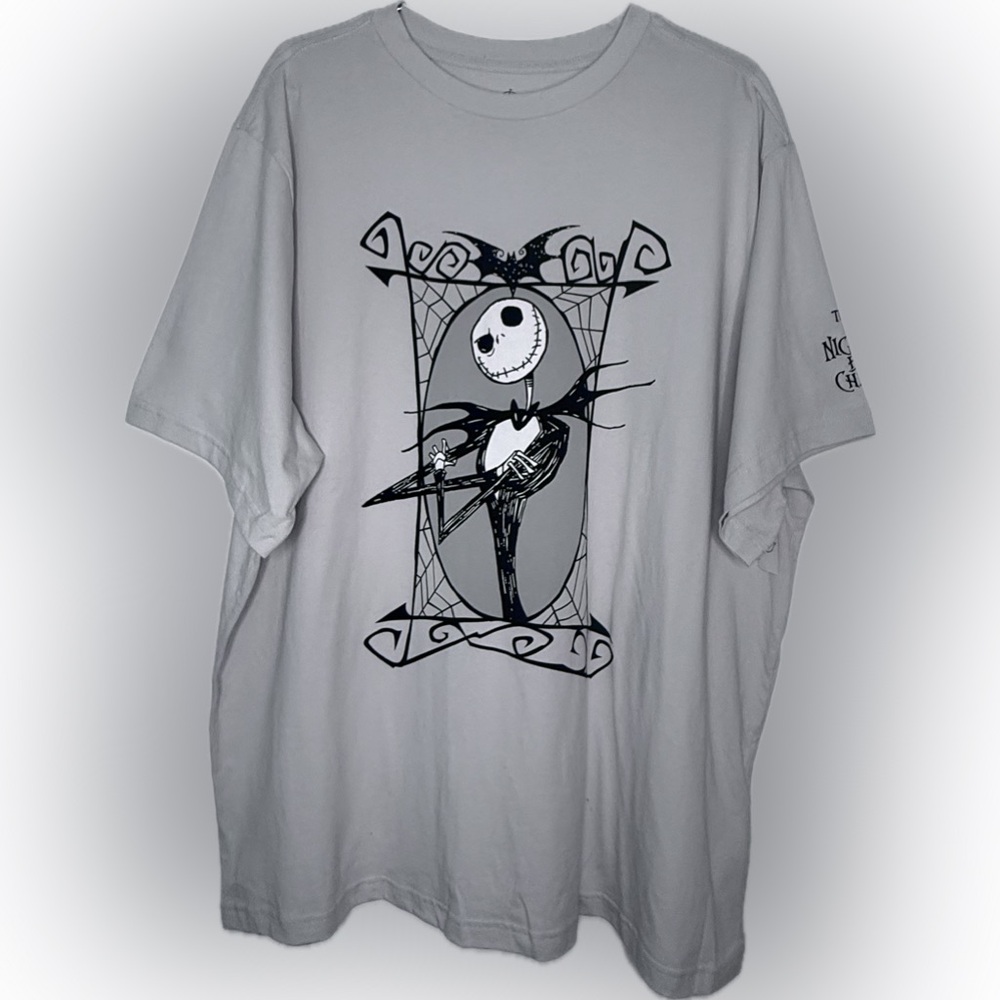 NEW Disney Parks Jack Skellington Gray Adult T-shirt Size XXL